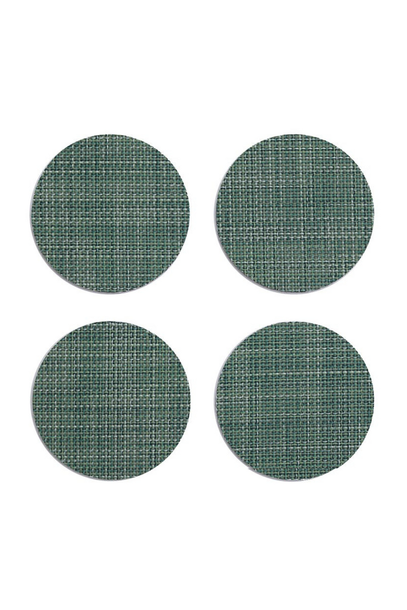 Chilewich-Mini-Basketweave-Coasters-Set-of-4-Ivy