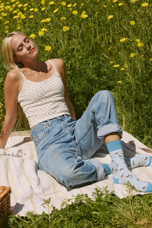 Socks that Protect Bees - Blue Bees