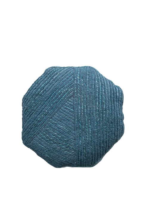 Teal Octagon Cotton Pillow