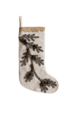 1 of 2:Applique Branch Wool Felt Stocking