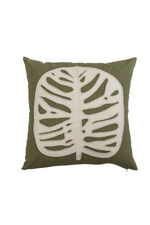 1 of 2:Applique Leaf Embroidered Pillow