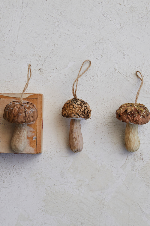 Creative-Co-Op-Bark-Wood-Mushroom-Ornament