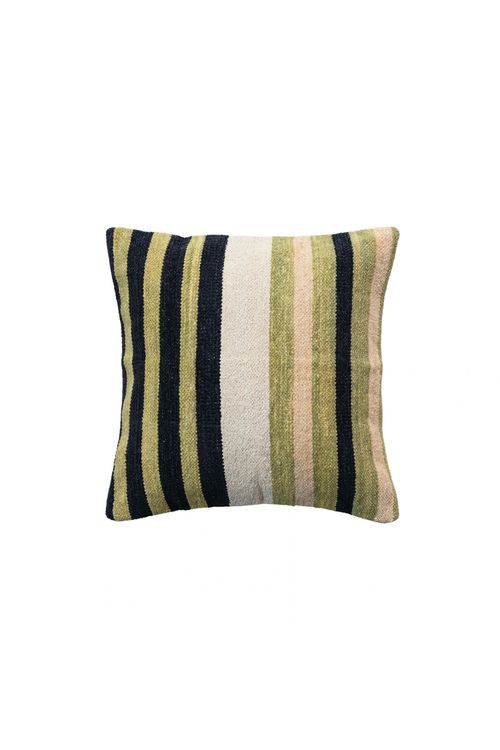 Botanist Striped Chenille Pillow