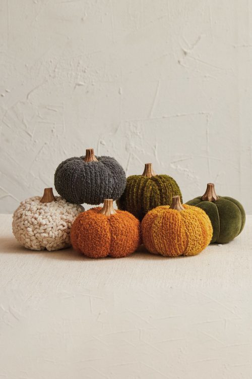 Bouclé + Velvet Pumpkin