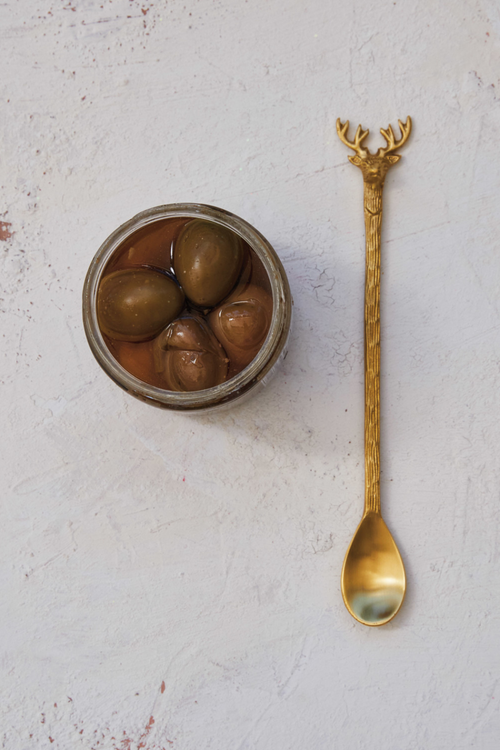 Brass Reindeer Cocktail Spoon