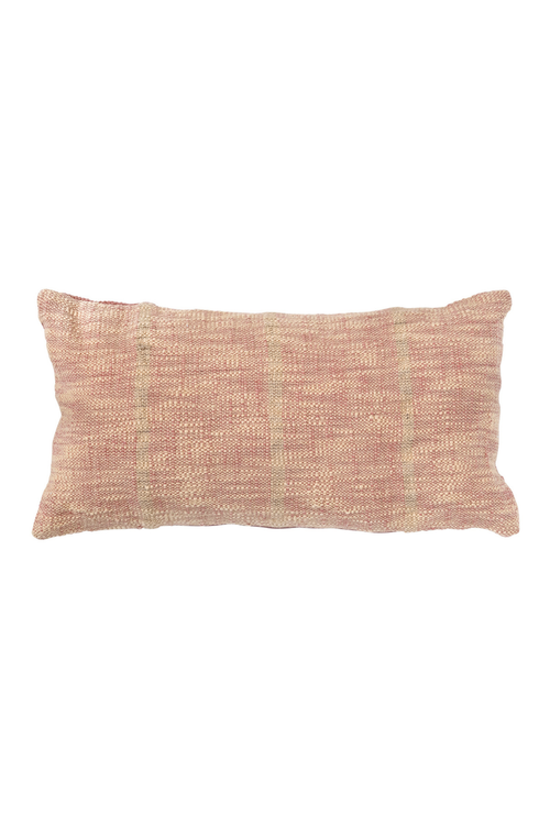 Coral Cotton Lumbar Pillow