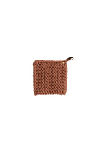 3 of 4:Cotton Crocheted Pot Holder w/ Leather Loop, 3 Colors