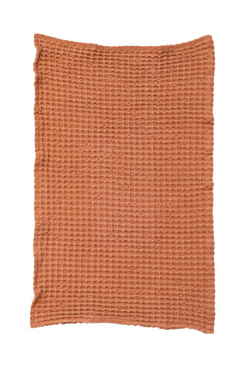 Stonewashed Cotton Waffle Weave Tea Towel