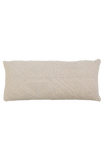 1 of 3:Cream Cotton Jacquard Lumbar Pillow