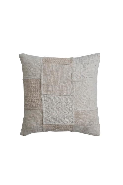 Cream Patchwork Pillow