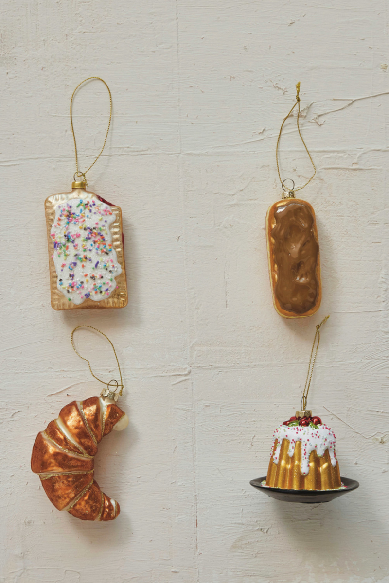 Creative-Co-Op-Croissant-Glass-Ornament