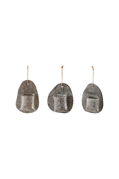 Embossed Stamp Pattern Wall Vase