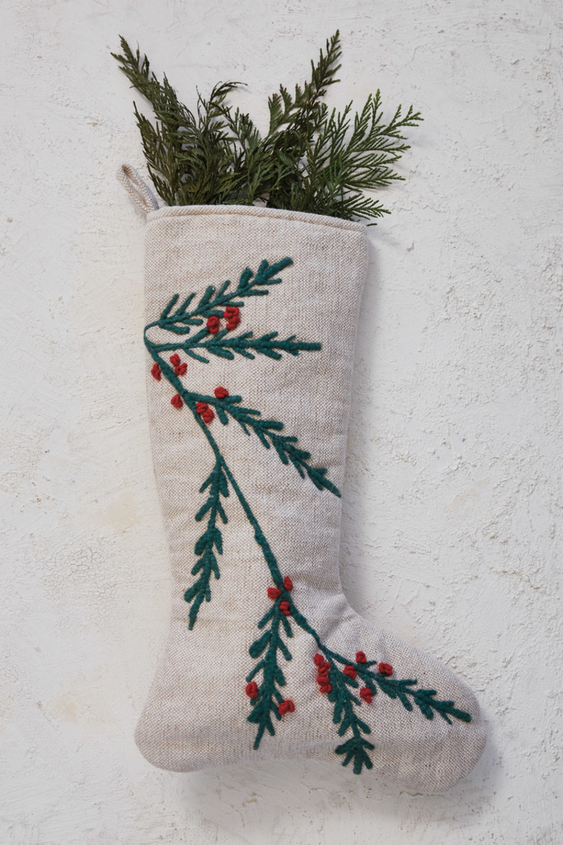 Creative-Co-Op-Embroidered-Woven-Cotton-Jute-Stocking