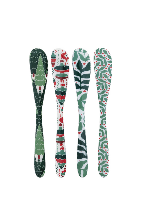 Enameled Festive Canape Knife