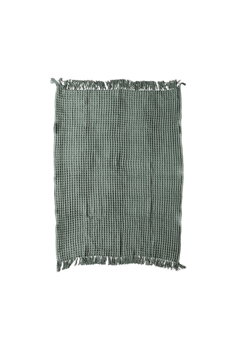 Creative-Co-Op-Evergreen-Waffle-Weave-Throw-with-Fringe