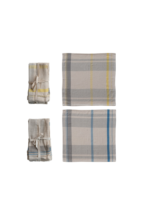 Farmhouse Plaid Cotton Napkins