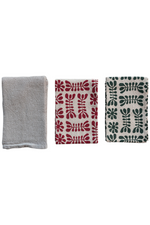 1 of 3:Festive Waffle Weave Tea Towels