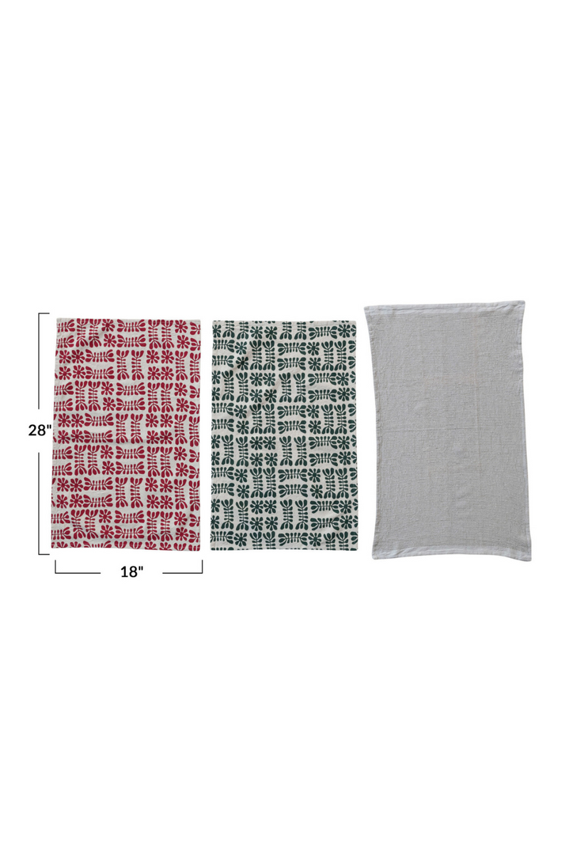 Creative-Co-Op-Festive-Cotton-Printed-Waffle-Weave-Tea-Towels