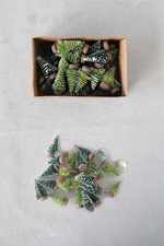 2 of 2:Flocked Mini Bottle Brush Tree Set