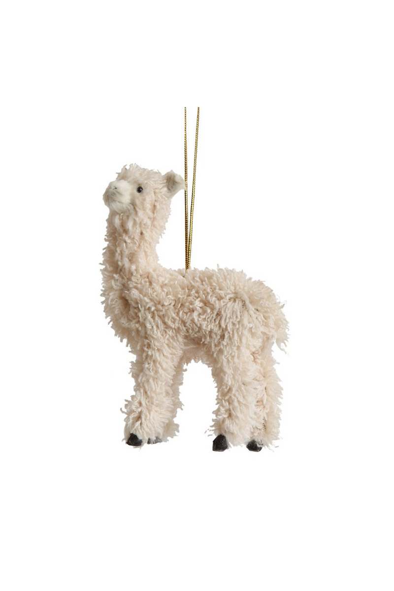 Creative-Co-Op-Furry-Llama-Ornament