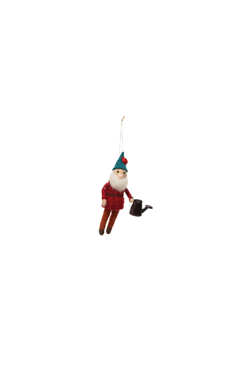 Creative-Co-Op-Garden-Gnome-Friends-Ornament-Teal-Hat