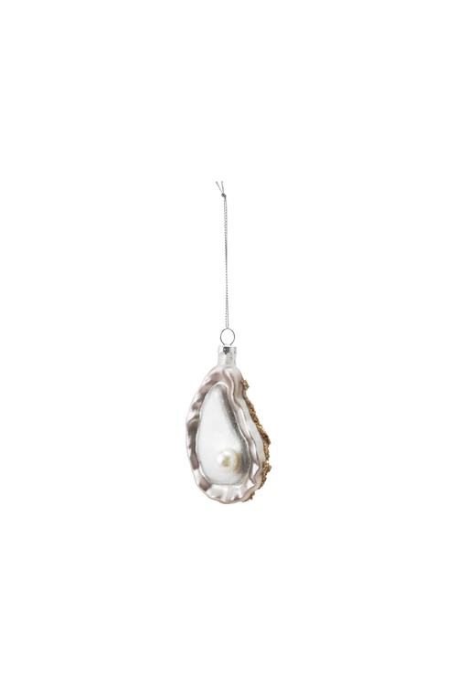 Glass Oyster Shell Ornament