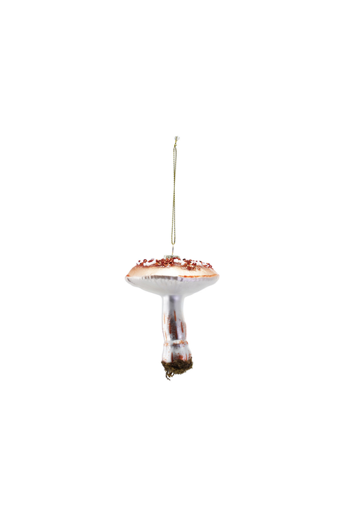 Glass Sequin Mushroom Ornament