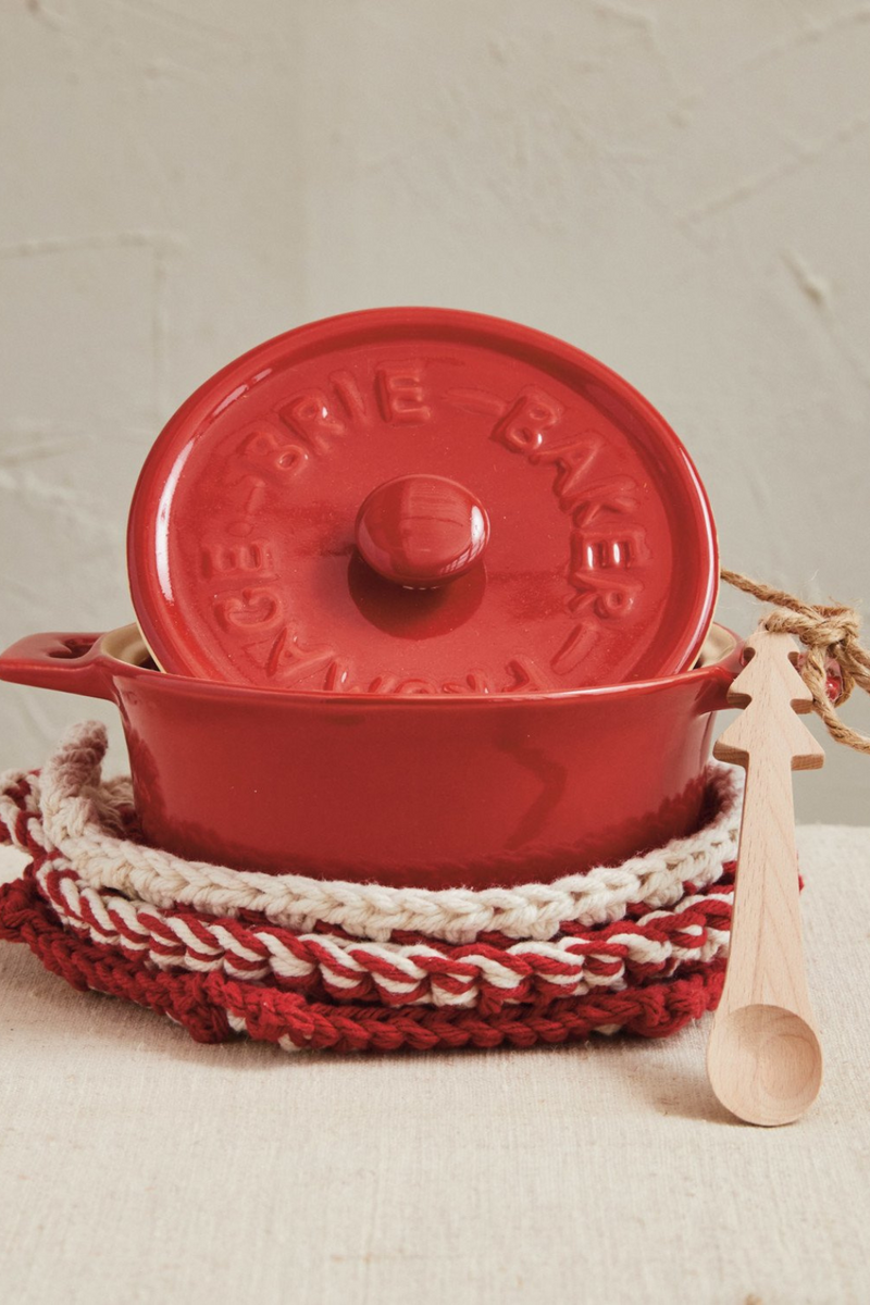 Creative-Co-Op-Holiday-Ceramic-Brie-Baker-Set-Red