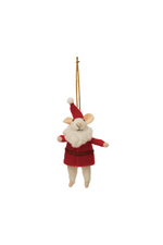 Creative-Co-Op-Holiday-Mouse-Wool-Felt-Ornament-Santa