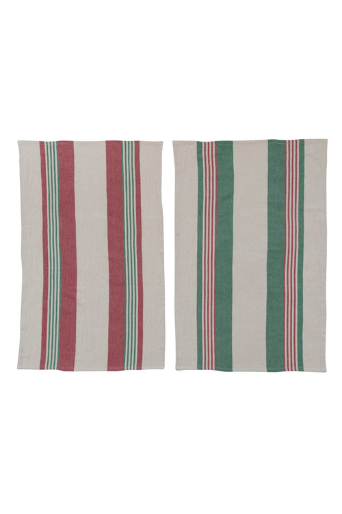 Holiday Stripe Tea Towels