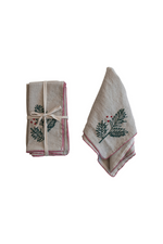 1 of 3:Holly Cotton Linen Napkins