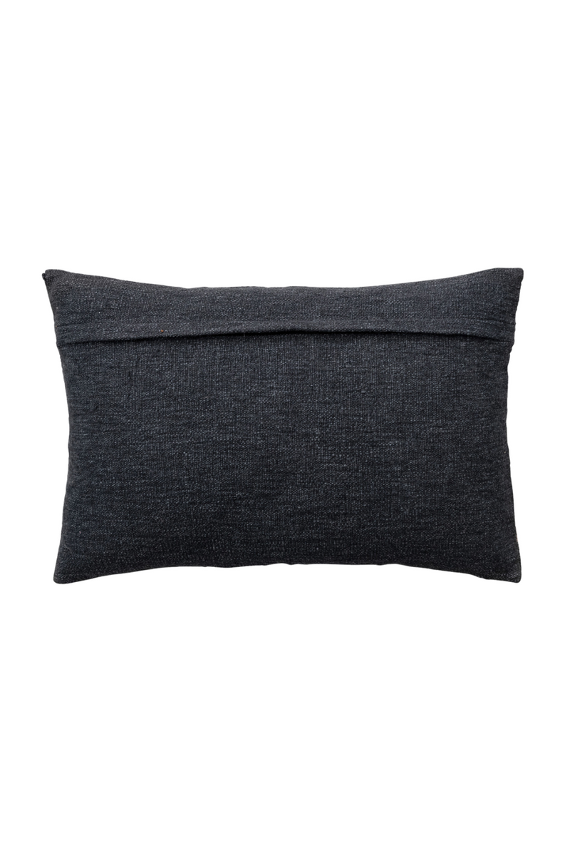 Jute Embroidered Lumbar Pillow