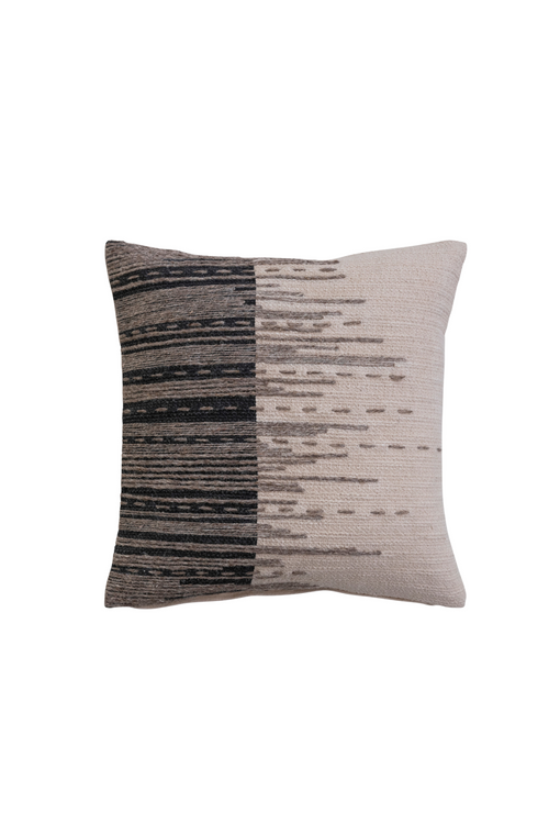 Creative-Co-Op-Linear-Embroidered-Pillow