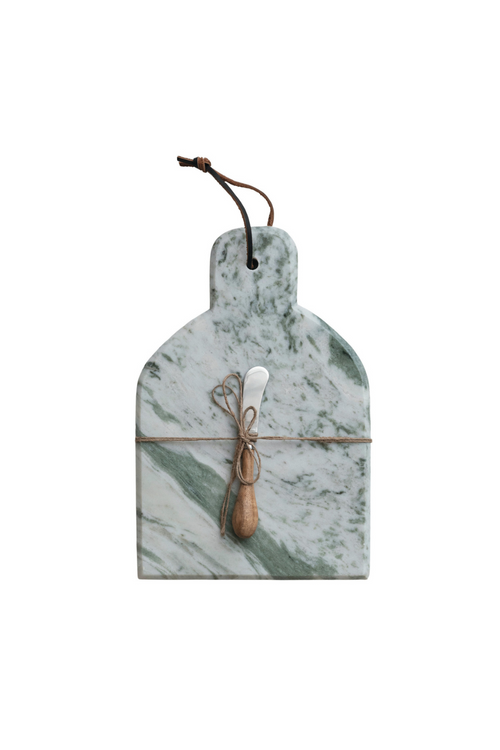 Marble Board + Canape Knife Set