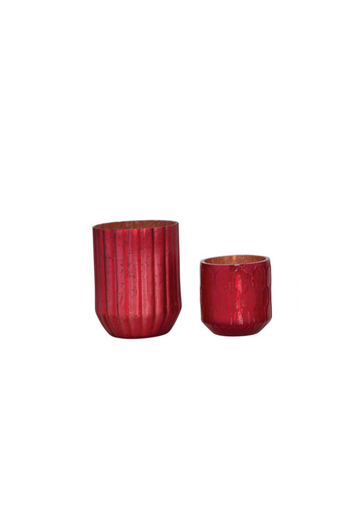 Red Mercury Glass Votive