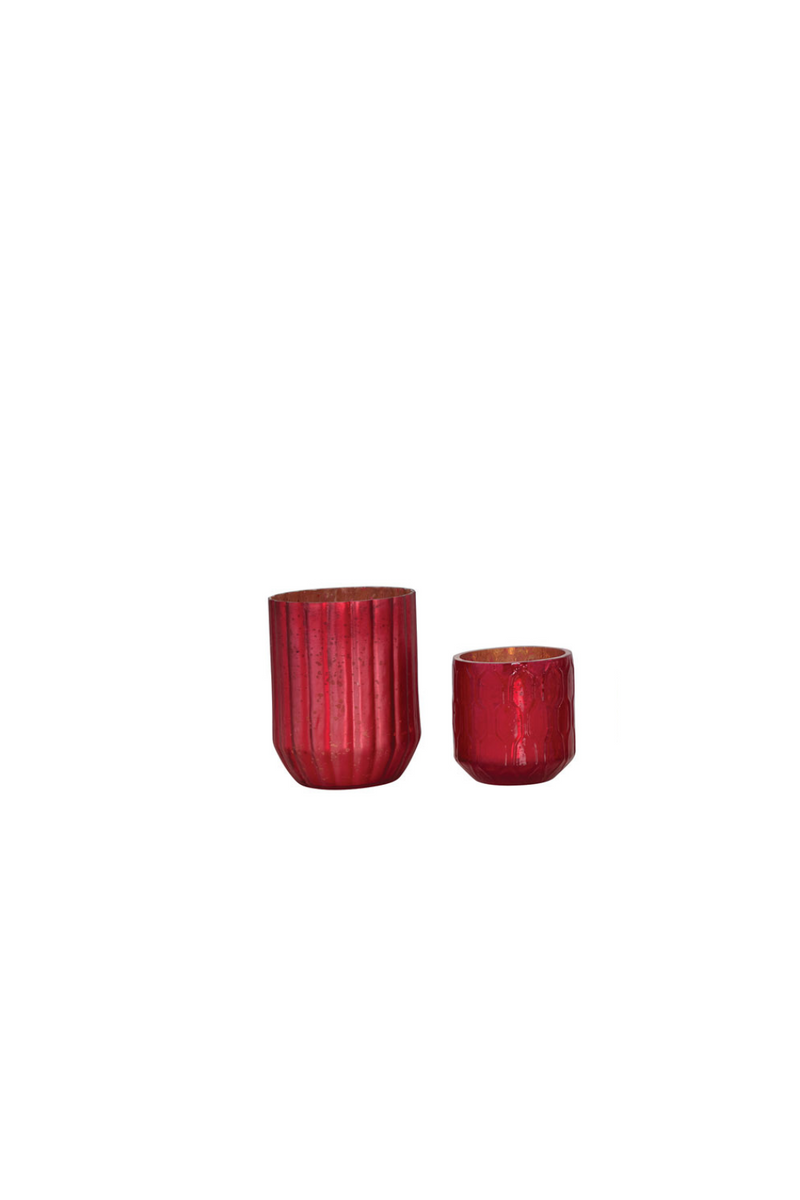 Creative-Co-Op-Mercury-Glass-Votive-Red