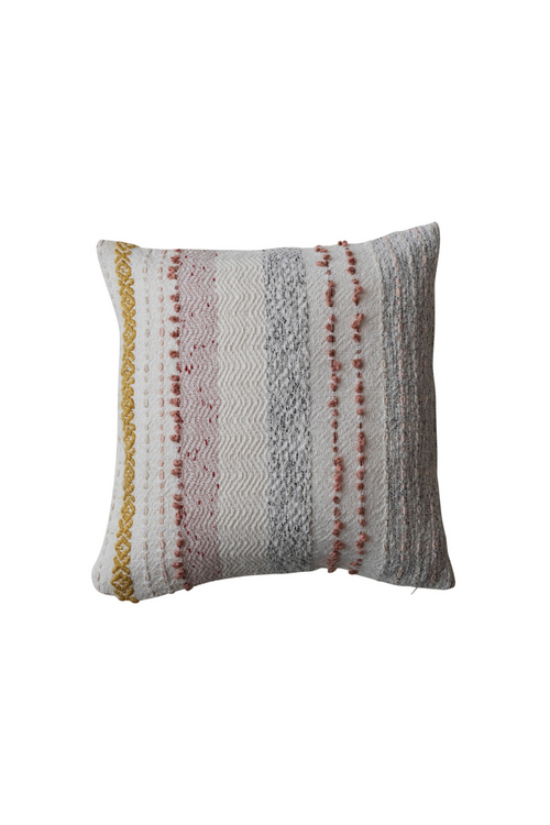 Mineral Stripes Cotton Woven Pillow