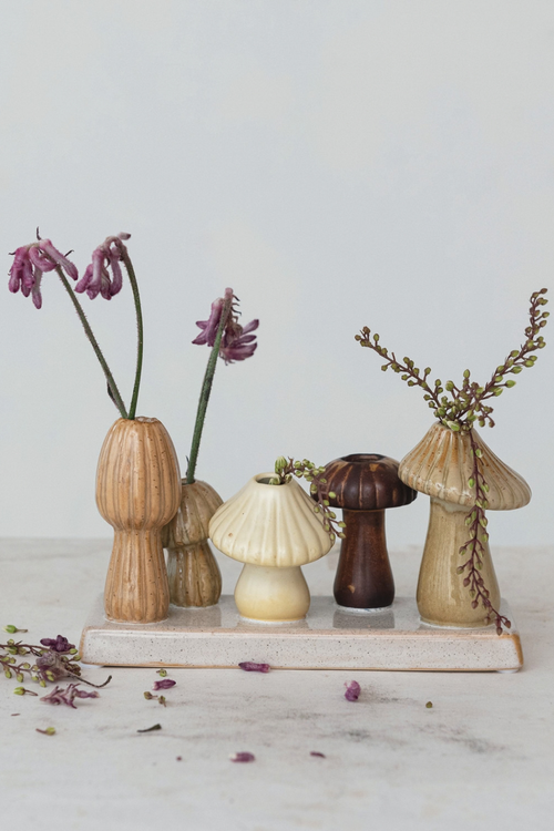 Mushroom Grove Bud Vase