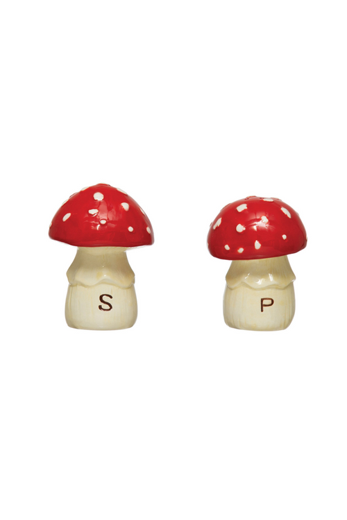 Mushroom Salt + Pepper Shakers