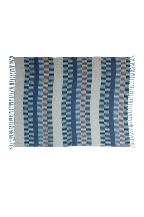 Ocean Breeze Striped Throw