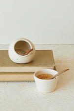 2 of 3:Open Salt Cellar + Mango Wood Spoon