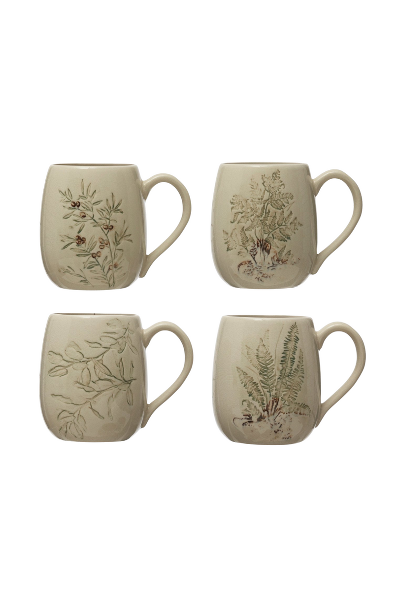 Creative-Co-Op-Pressed-Botanical-Mug
