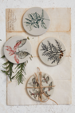 2 of 2:Seasonal Botanicals Ceramic Coaster Set