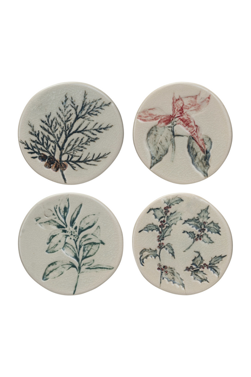 Seasonal Botanicals Ceramic Coaster Set