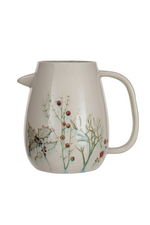 1 of 2:Seasonal Botanicals Ceramic Pitcher