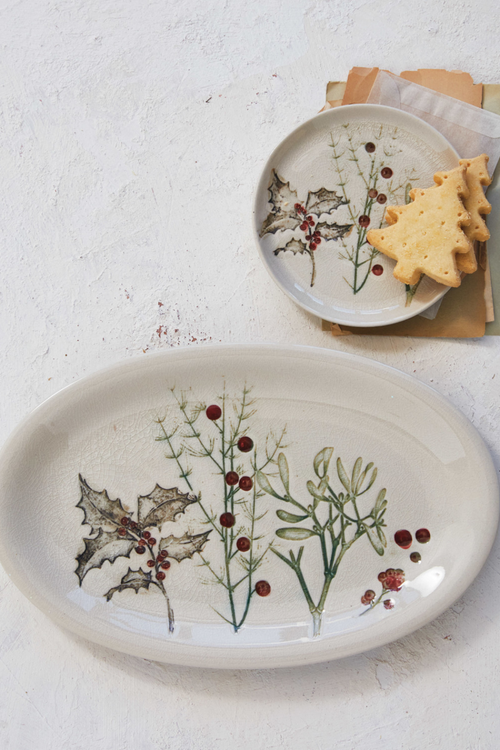 Seasonal Botanicals Ceramic Plate