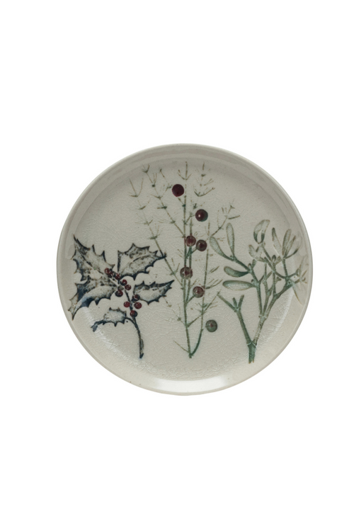 Seasonal Botanicals Ceramic Plate