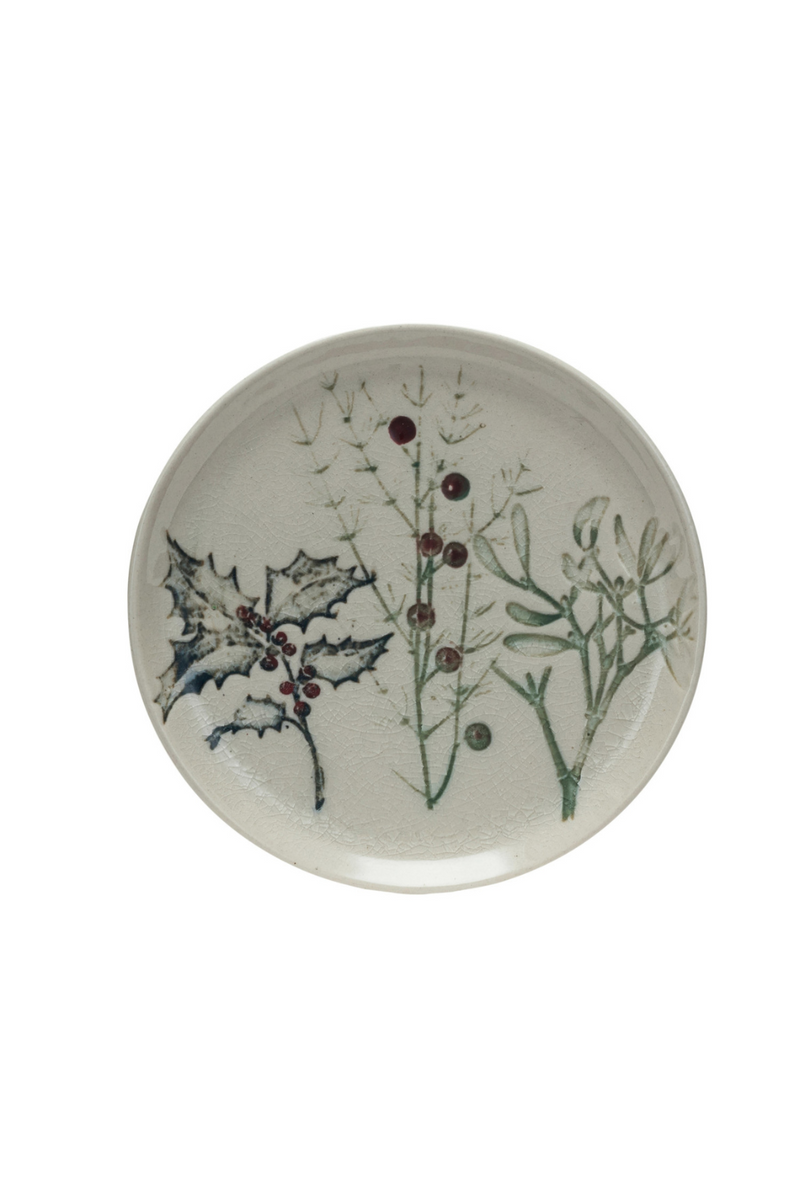 Creative-Co-Op-Seasonal-Botanicals-Ceramic-Plate