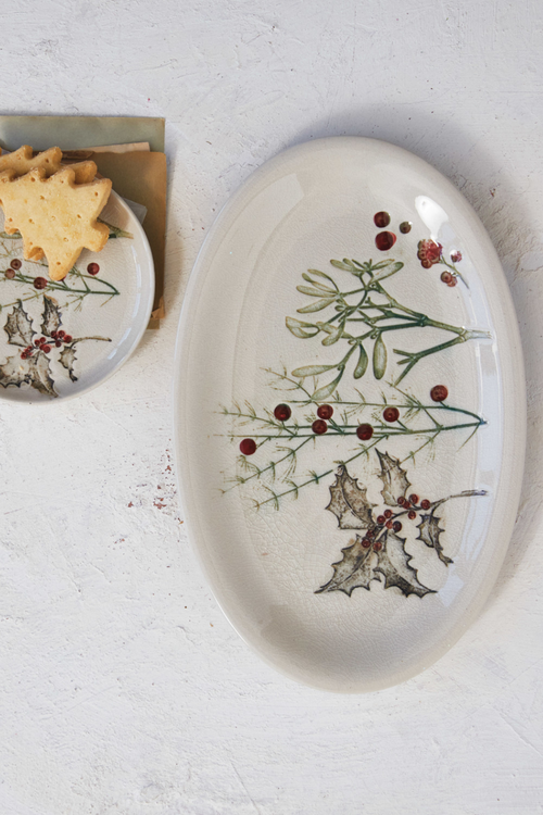 Seasonal Botanicals Serving Platter