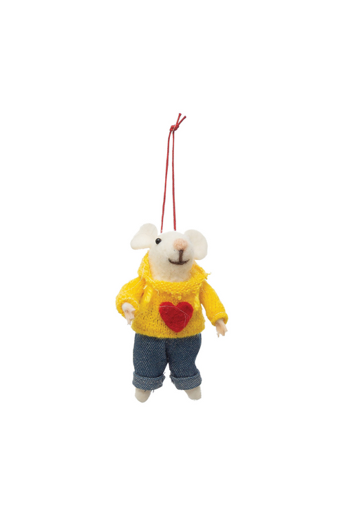 Creative-Co-Op-Stuart-Mouse-Felted-Wool-Ornament